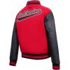 Pro Standard Womens NFL Script Tail Varsity Jacket(Red/Black)