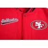 Pro Standard Womens NFL Script Tail Varsity Jacket(Red/Black)