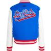 Pro Standard Womens NFL Script Tail Varsity Jacket(Royal Blue/Red)