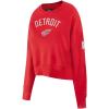 Pro Standard Womens NHL Classic Chenille Crewneck Sweatshirt(Red)