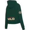 Pro Standard Womens NHL Classic Chenille Cropped Pullover Hoodie(Forest Green)