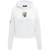 Pro Standard Womens NHL Classic Chenille Cropped Pullover Hoodie(White)
