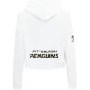 Pro Standard Womens NHL Classic Chenille Cropped Pullover Hoodie(White)