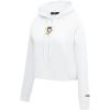 Pro Standard Womens NHL Classic Chenille Cropped Pullover Hoodie(White)