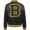 Pro Standard Womens NHL Retro Classics Satin Jacket(Black/Yellow)