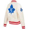 Pro Standard Womens NHL Retro Classics Satin Jacket(Eggshell/ Red)
