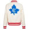 Pro Standard Womens NHL Retro Classics Satin Jacket(Eggshell/ Red)