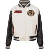 Pro Standard Womens NHL Retro Classics Varsity Jacket(Eggshell/ Black)