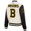 Pro Standard Womens NHL Retro Classics Varsity Jacket(Eggshell/ Black)
