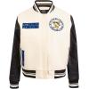 Pro Standard Womens NHL Retro Classics Varsity Jacket(Eggshell/ Black)
