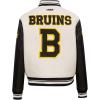 Pro Standard Womens NHL Retro Classics Varsity Jacket(Eggshell/ Black)