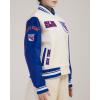 Pro Standard Womens NHL Retro Classics Varsity Jacket(Eggshell/Royal Blue)
