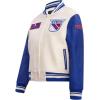 Pro Standard Womens NHL Retro Classics Varsity Jacket(Eggshell/Royal Blue)