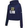 Pro Standard Womens WNBA Indiana Fever Classic Player Name And Number Cropped Pullover Hoodie(Midnight Navy)