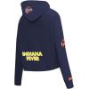 Pro Standard Womens WNBA Indiana Fever Classic Player Name And Number Cropped Pullover Hoodie(Midnight Navy)
