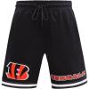 Mens NFL Classic Chenille Cotton Double Knit Short(Cincinnati Bengals  Black)