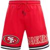 Mens NFL Classic Chenille Cotton Double Knit Short(Red)