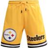 Mens NFL Classic Chenille Cotton Double Knit Short(Yellow/Black)