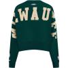PRO STANDARD Womens NBA Wingspan Brushed Back French Terry Crewneck Sweatshirt(Forest Green)