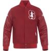 Pro Standard Mens College Classic Chenille Varsity Jacket(Cardinal Red)