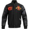 Pro Standard Mens College Classic Chenille Varsity Jacket(Jet Black)