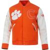 Pro Standard Mens College Classic Chenille Varsity Jacket(Orange/White)