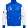 Pro Standard Mens College Classic Chenille Varsity Jacket(Royal Blue/White)