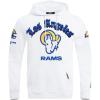 Pro Standard Mens NFL Old English Brushed Back French Terry Pull Over Hoodie(White)