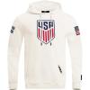Pro Standard Men’s Ussf Classic Chenille Standard Double Knit Pullover Hoodie(Eggshell)