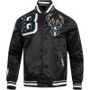 Pro Standard NBA mens Mens Nba Mash Up Satin Jacket(Black)
