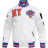 Pro Standard NBA mens Mens Nba Mash Up Satin Jacket(White/Royal Blue/Orange)