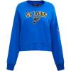 Pro Standard NHL womens Womens Nhl Classic Chenille Brushed Back French Terry Crewneck Sweatshirt(Royal Blue)