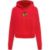 Pro Standard NHL womens Womens Nhl Classic Chenille Brushed Back French Terry Cropped Pullover Hoodie(Red)