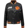 Pro Standard Womens College Classic Essentials Satin Jacket(Black/Orange)