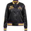 Pro Standard Womens College Classic Essentials Satin Jacket(Black/Purple)