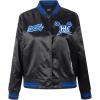Pro Standard Womens College Classic Essentials Satin Jacket(Black/Royal Blue/Black)