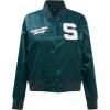 Pro Standard Womens College Classic Essentials Satin Jacket(Forest Green)
