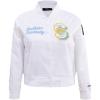 Pro Standard Womens College Classic Essentials Satin Jacket(White)