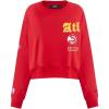 Pro Standard Womens NBA Old English Brushed Back French Terry Crewneck Sweatshirt(Red)