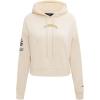 Pro Standard Womens NFL Classic Chenille Brushed Back French Terry Cropped Pullover Hoodie(Eggshell)
