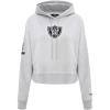 Pro Standard Womens NFL Classic Chenille Brushed Back French Terry Cropped Pullover Hoodie(Heather Grey)