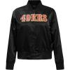 Pro Standard Womens NFL San Francisco 49ers Classic Chenille Satin Jacket Black M