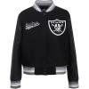 Pro Standard Womens NFL Script Tail Varsity Jacket(Black/Gray)