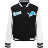 Pro Standard Womens NFL Script Tail Varsity Jacket(Black/White)