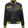 Pro Standard Womens NHL Retro Classics Satin Jacket(Black/Yellow)