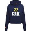 Pro Standard Womens WNBA Indiana Fever Classic Player Name And Number Cropped Pullover Hoodie(Midnight Navy)