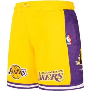 Big Boys NBA Classic Chenille Fleece Athletic Short(Yellow/Purple)