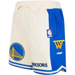 Big Boys NBA Retro Classics Fleece Athletic Short(Eggshell/Royal Blue)