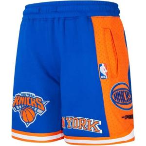 Big Boys NBA Retro Classics Fleece Athletic Short(Royal Blue/Orange)