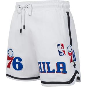 Mens NBA Classic Chenille Athletic Short(White/Royal Blue)